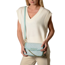 KIRIBATI FANTASIA, petit sac à motif losange azur