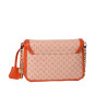 KIRIBATI FANTASIA, petit sac à motif losange corail