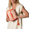 KIRIBATI FANTASIA, petit sac à motif losange corail