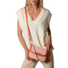 KIRIBATI FANTASIA, petit sac à motif losange corail