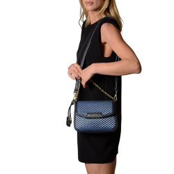 Kiribati FANTASIA, sac en toile tressée bleu jean