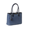 LAURENE FANTASIA, sac cabas toile tressée bleu jean