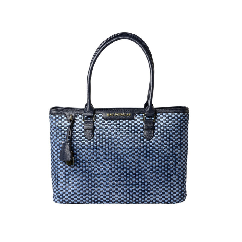 LAURENE FANTASIA, sac cabas toile tressée bleu jean