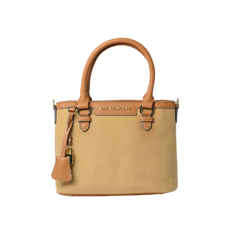 LAURENE FANTASIA, petit sac cabas beige foncé