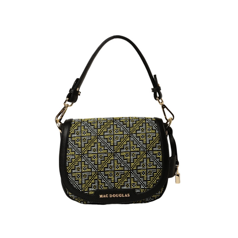 Naia FANTASIA, sac porté épaule à motif afro jaune