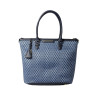 PAUILLAC FANTASIA, grand sac cabas tressé bleu jean