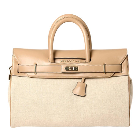 Pyla FANTASIA, grand sac à main en lin beige