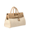 Pyla FANTASIA, grand sac à main en lin beige