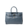 Pyla BUNI, petit sac à main cuir bleu minéral