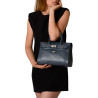 Pyla BUNI, petit sac à main cuir bleu minéral