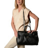 Pyla BUNI, grand sac à main cuir noir