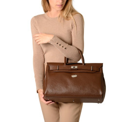 Pyla BUNI, grand sac à main cuir chocolat