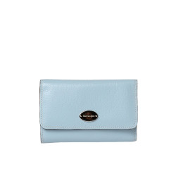 Tao BUNI, portefeuille cuir bleu ciel