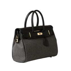 PYLA FANTASIA, grand sac à main à motif mohair gris