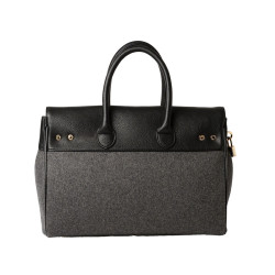 PYLA FANTASIA, grand sac à main à motif mohair gris