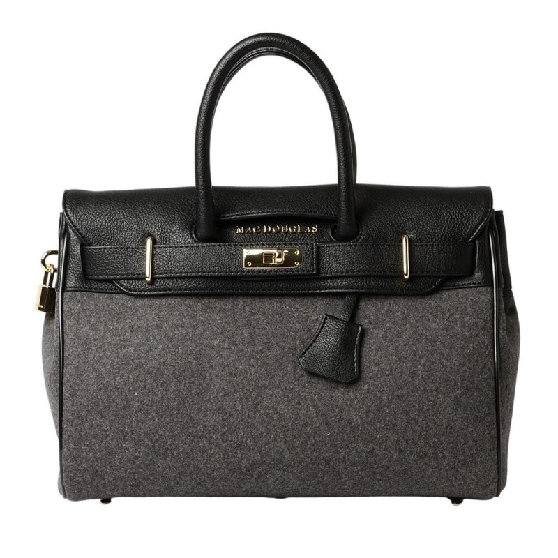 PYLA FANTASIA, grand sac à main à motif mohair gris