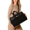 PYLA FANTASIA, grand sac à main à motif mohair noir