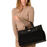 PYLA FANTASIA, grand sac à main à motif mohair noir