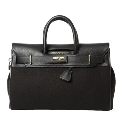 PYLA FANTASIA, grand sac à main à motif mohair noir