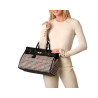 Pyla FANTASIA, grand sac à main motif écossais écru et noir