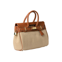 Pyla Fantasia, petit sac à main tressée beige