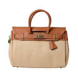 Pyla Fantasia, petit sac à main tressée beige