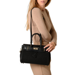 Pyla FANTASIA, petit sac à main à motif mohair noir