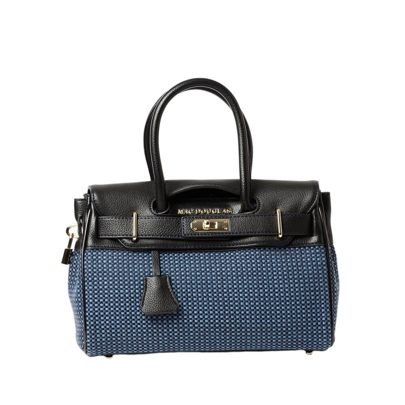Pyla FANTASIA, petit sac à main à motif quadrillage bleu