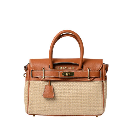 Pyla Fantasia, mini sac à main toile tressée beige