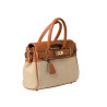 Pyla Fantasia, mini sac à main toile tressée beige