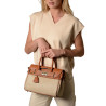 Pyla Fantasia, mini sac à main toile tressée beige