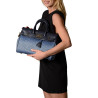 Pyla FANTASIA, sac à main toile tressée bleu jean