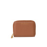 Cutter ROMY, portefeuille zippé cuir cognac
