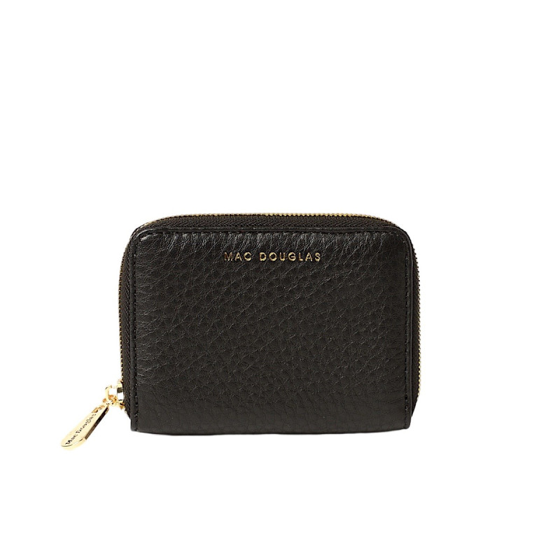 Cutter ROMY, portefeuille zippé cuir noir