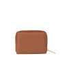 Cutter ROMY, portefeuille zippé cuir cognac
