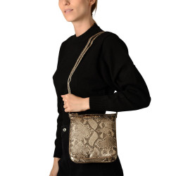 Teddy BRYAN, sac pochette aspect python
