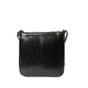 TEDDY BRYAN, sac pochette motif python mordoré