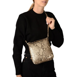 Teddy BRYAN, sac pochette aspect python