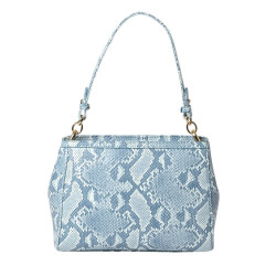 Volga BRYAN, sac porté épaule motif python bleu