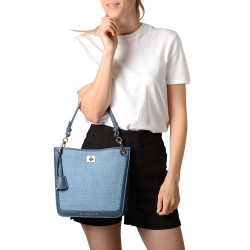 Kentucky FANTASIA, petit sac porté épaule tressé jean clair