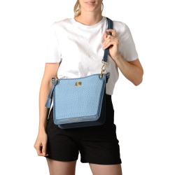Kentucky FANTASIA, petit sac porté épaule tressé jean clair