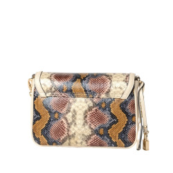 Kiribati FANTASIA, sac à main motif python multicolore sable