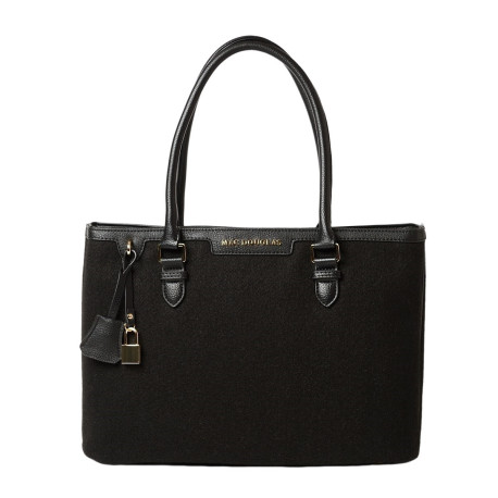 LAURENE FANTASIA, sac cabas à motif quadrillage gris