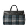 PYLA FANTASIA, grand sac à main à motif tartan noir et blanc