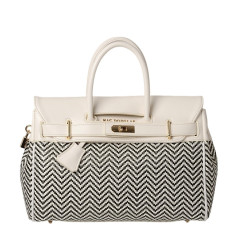 Pyla Fantasia, petit sac à main à motif losange blanc/noir
