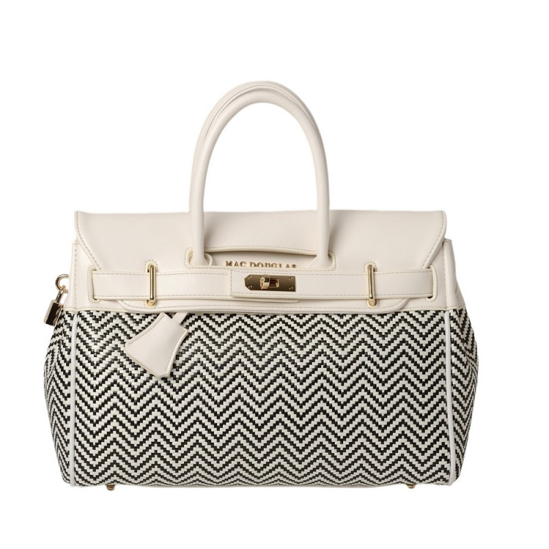 Pyla Fantasia, petit sac à main à motif losange blanc/noir