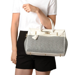 Pyla Fantasia, petit sac à main à motif losange blanc/noir