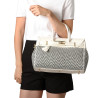 Pyla Fantasia, petit sac à main à motif losange blanc/noir