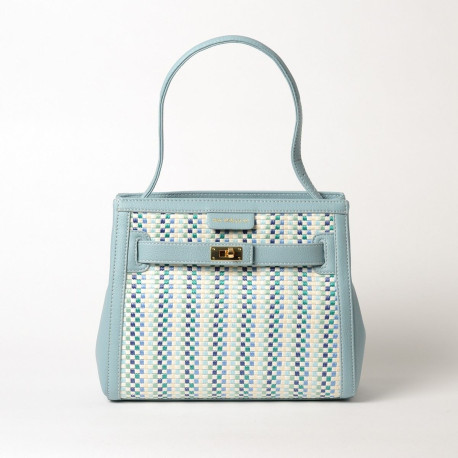 PAYTON PALOMA, petit sac porté épaule tressé vert d'eau