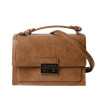 JOYAU BRYAN, sac cartable motif python noir